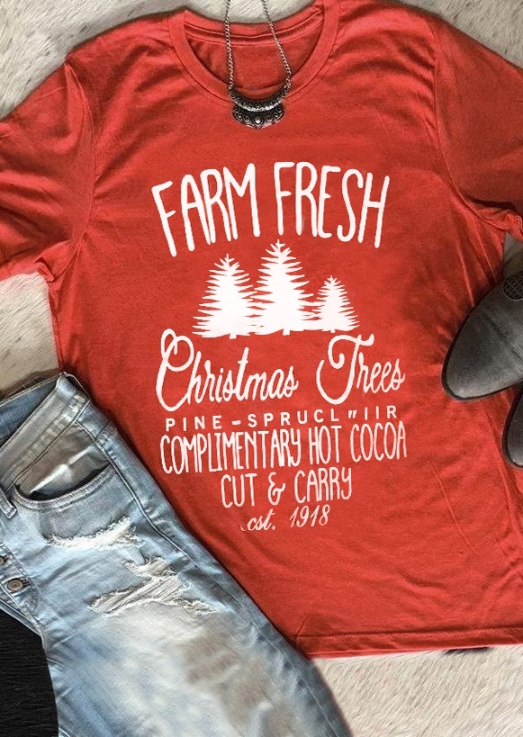 Farm Fresh Christmas Trees TShirt Bellelily