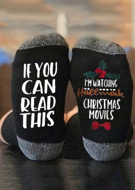 

I'm Watching Movies Crew Socks, Black, 432961