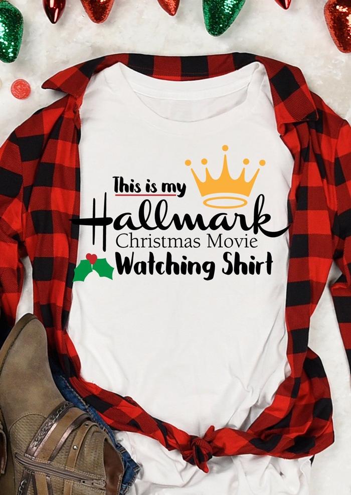 

It' My Christmas Movie Watching Shirt T-Shirt Tee - White, 434155