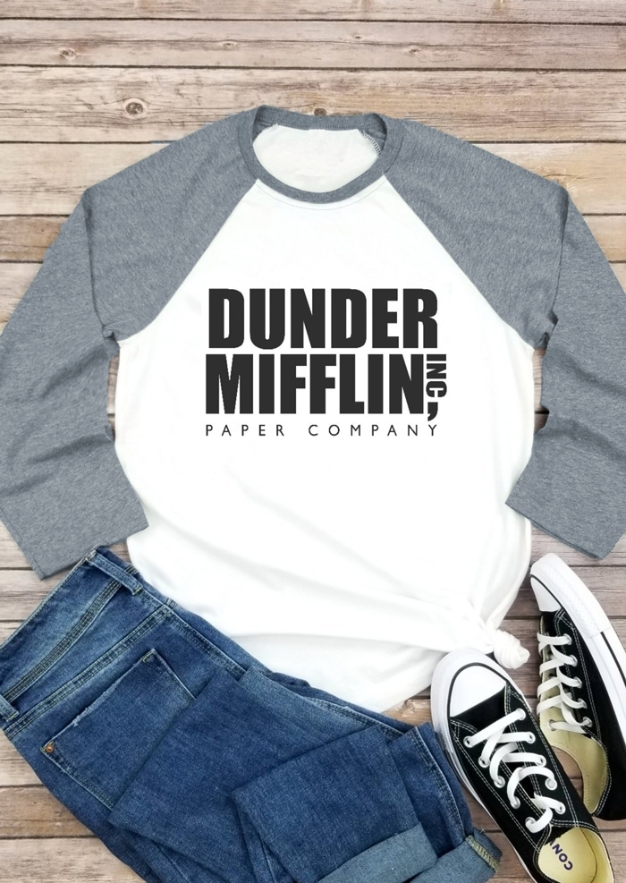 Dunder Mifflin Paper Company Baseball T-Shirt Tee