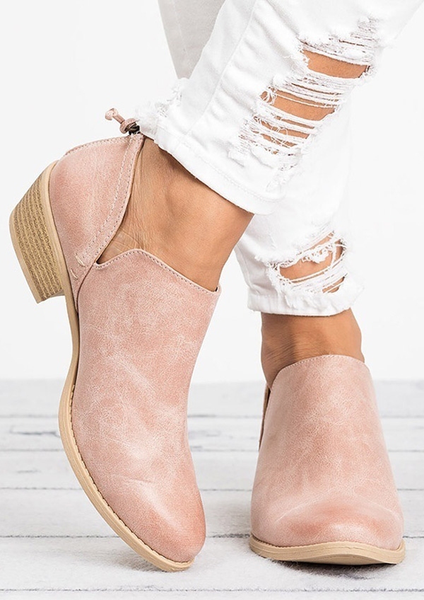 Solid Round Toe Flats