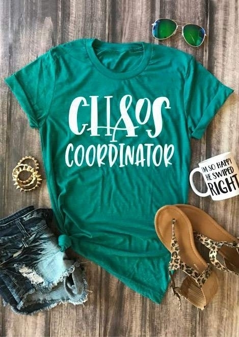 

Chaos Coordinator O-Neck T-Shirt Tee - Green, 178018