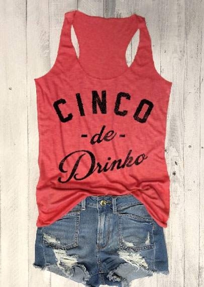

Cinco De Drinko Racerback Tank, Watermelon red, 190346