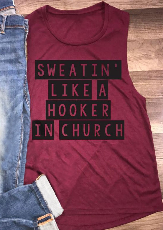 

Sweatin' Like A Hooker In Church Tank, Plum, 184244