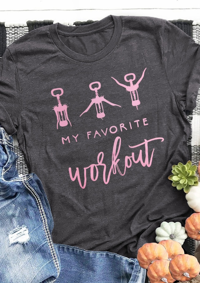 My Favorite Workout TShirt Tee Bellelily