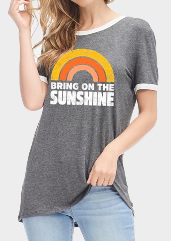 Bring On The Sunshine Rainbow T-Shirt Tee