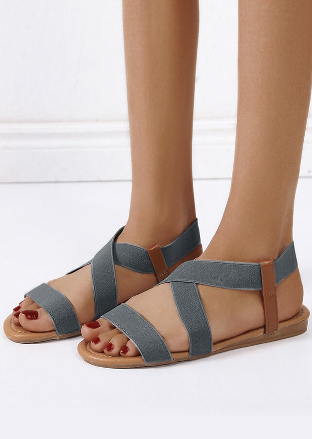 womens elastic flat sandals