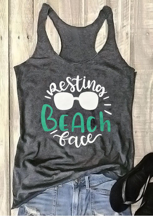 Resting Beach Face Tank