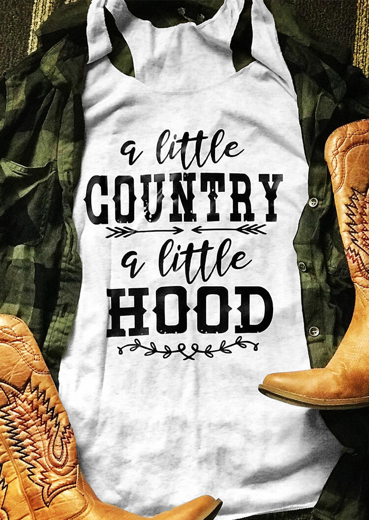 

A Little Country A Little Hood Racerback Tank - White, 441085