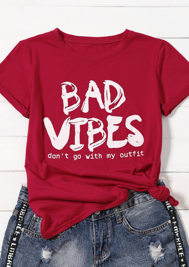 Bad Vibes O-Neck T-Shirt Tee