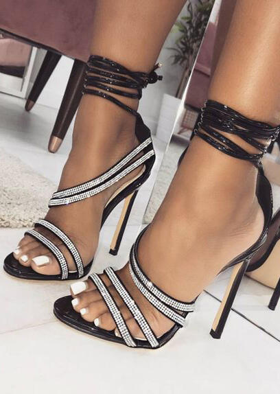 Summer Ankle Wrap Heeled Sandals