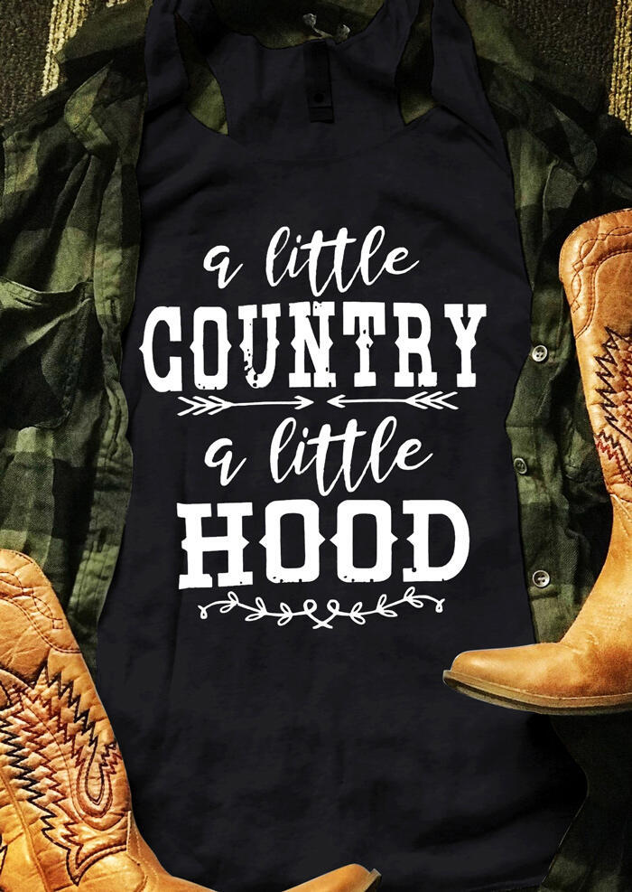 

A Little Country A Little Hood Racerback Tank - Black, 444500