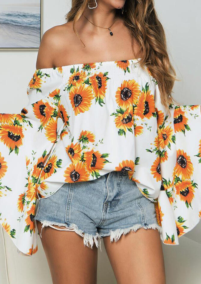 Sunflower Off Shoulder Blouse - White