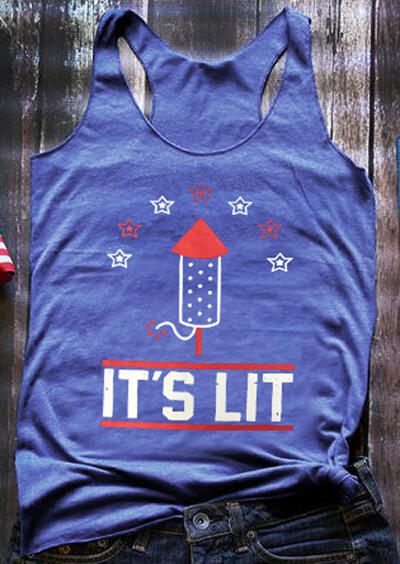 It's Lit Fireworks Tank - Blue