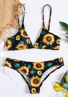 Sunflower Low Waist Bikini Set - Black