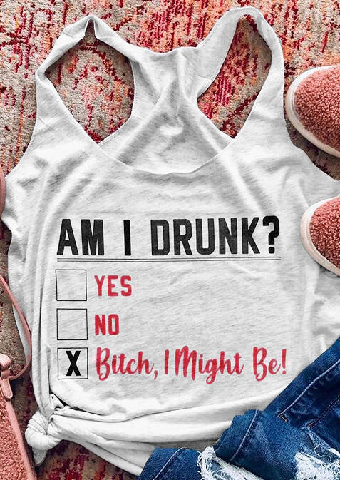 

Am I Drunk Racerback Tank - Light Grey, 446646