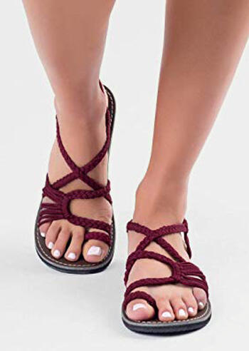 Solid Braid Platform Sandals