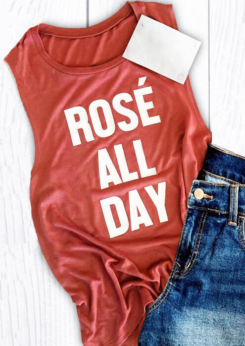 Rose All Day Tank - Brick Red