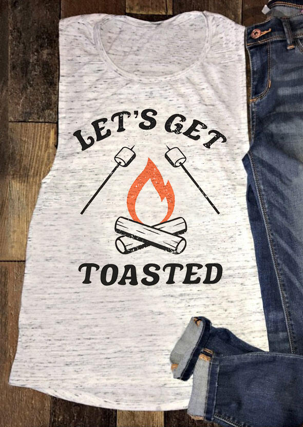 Let's Get Toasted Tank - Light Grey