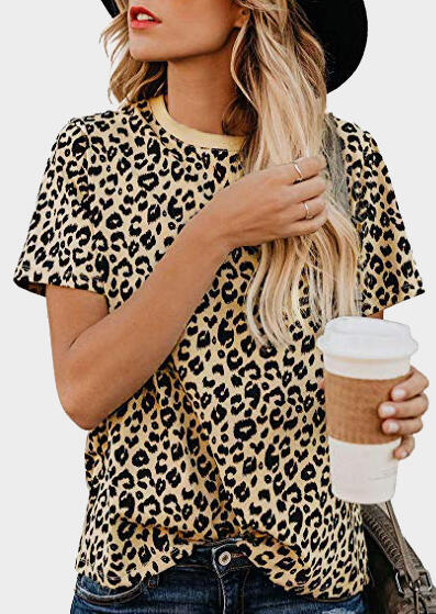 Leopard Printed T-Shirt Tee