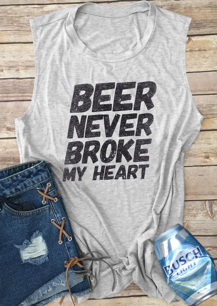 

Beer Never Broke My Heart Tank - Gray, 451133