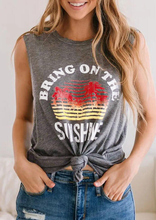 Bring On The Sunshine Tank - Gray