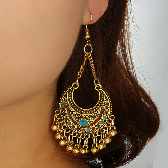 Tassel Bead Vintage Earrings