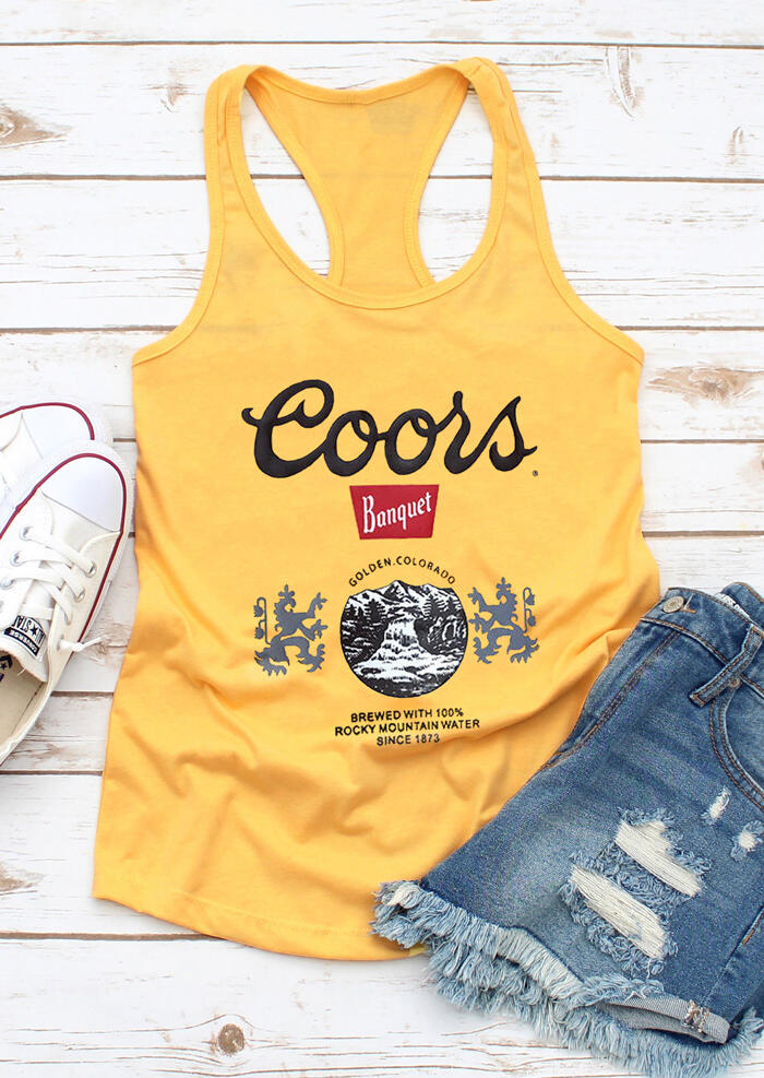 

Coors Banquet Beer Racerback Tank - Yellow, 453619
