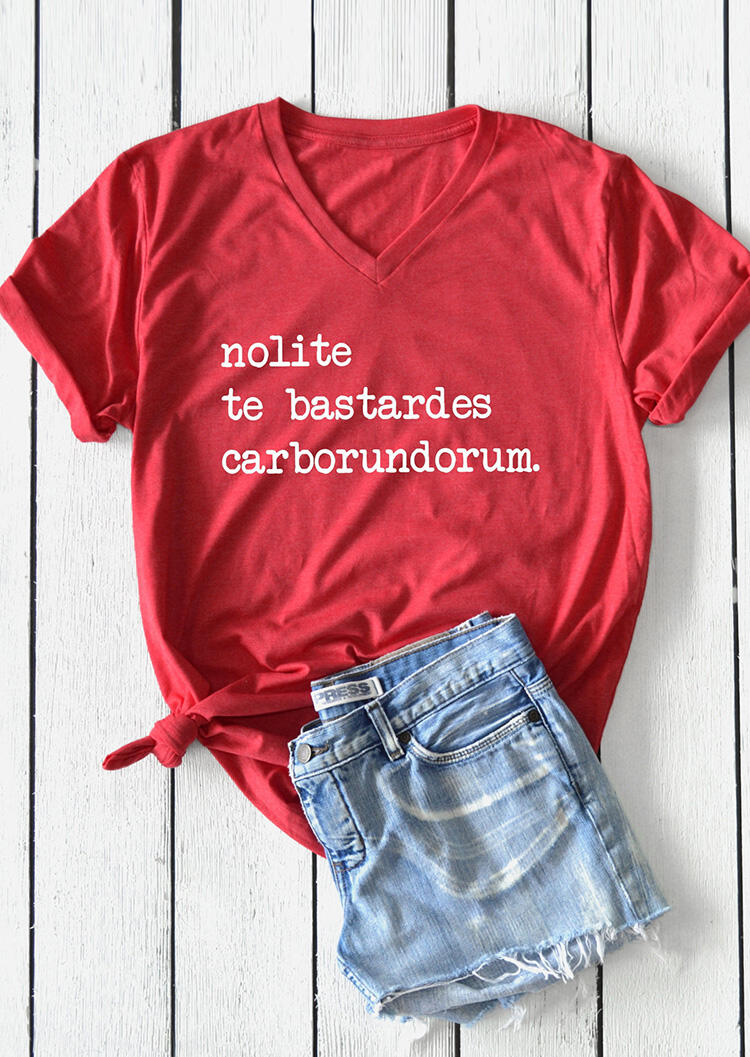 The Handmaid's Tale Nolite Te Bastardes T-Shirt Tee - Watermelon Red