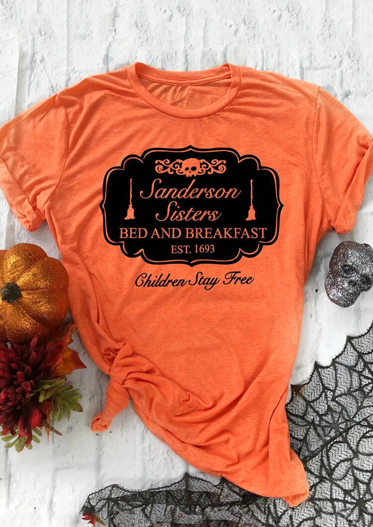 

Skull Graphic T-Shirt Tee - Orange, 454540