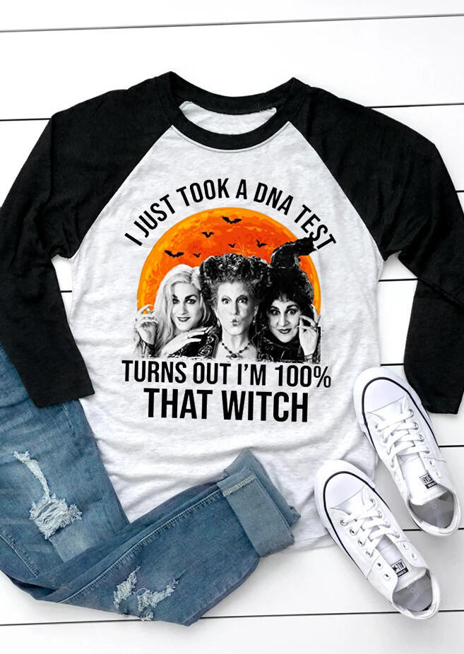 Hocus Pocus I'm 100% That Witch T-Shirt Tee - Light Grey