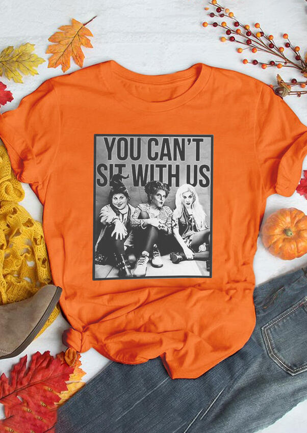 

Halloween Hocus Pocus Witch Graphic T-Shirt Tee - Orange, 455104