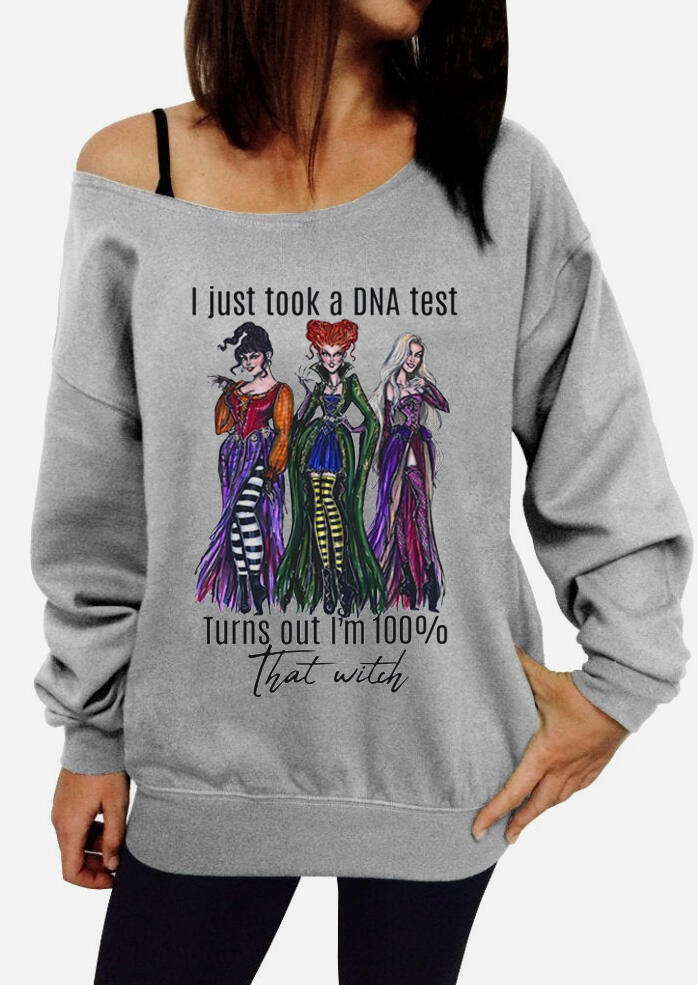 

Halloween Hocus Pocus I Just Took A DNA Test Sweatshirt - Gray, 455317