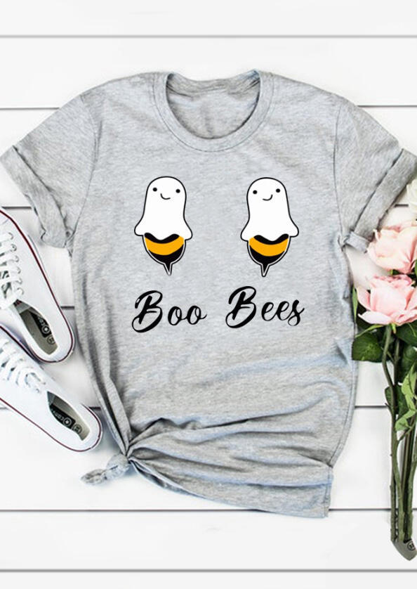 Buy Funny Boo Bees T-Shirt Tee - Gray. Picture