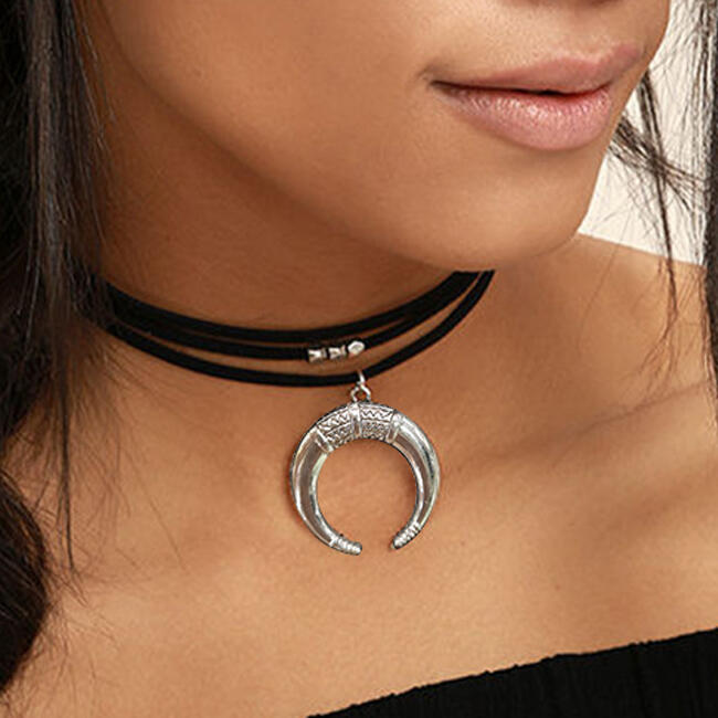 Moon Crescent Pendant Necklace