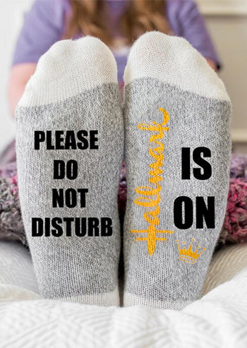 

Please Do Not Disturb Is On Socks, Gray, 456072