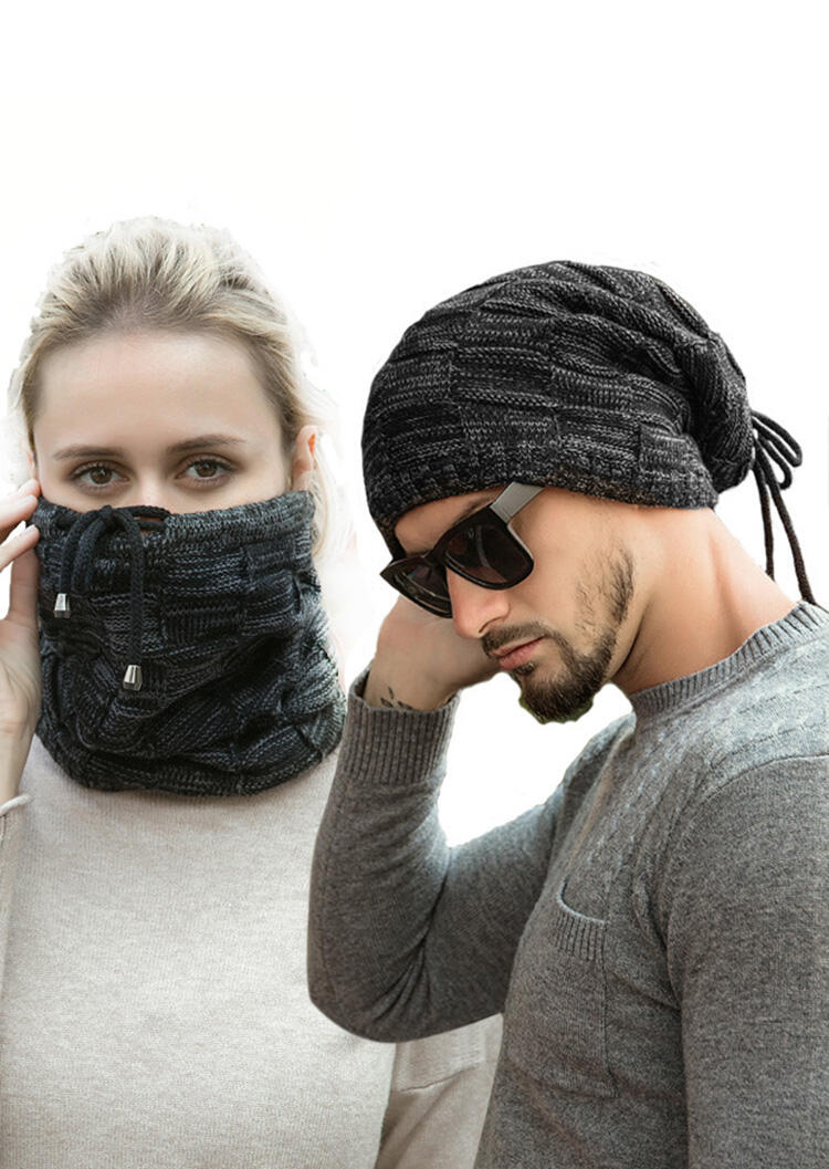 Multifunctional Winter Warm Wrap Scarf Knitted Hat