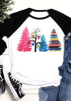 Colorful_Christmas_Tree_TShirt_Tee__White