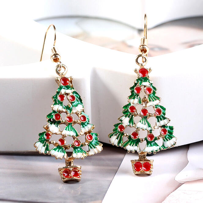 Christmas Tree Pendant Earrings
