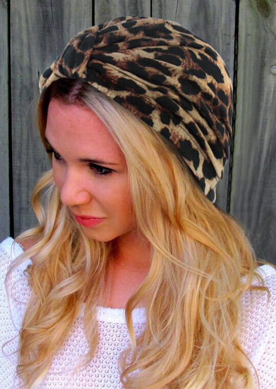 Leopard Printed Winter Warm Slouchy Women's Hat