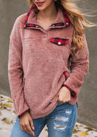 Plaid_Splicing_Button_Pocket_Plush_Sweatshirt_Without_Chest_Pocket__Cameo_Brown