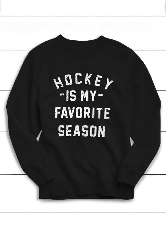 Hockey Is My Favorite Season O-Neck Sweatshirt - Black