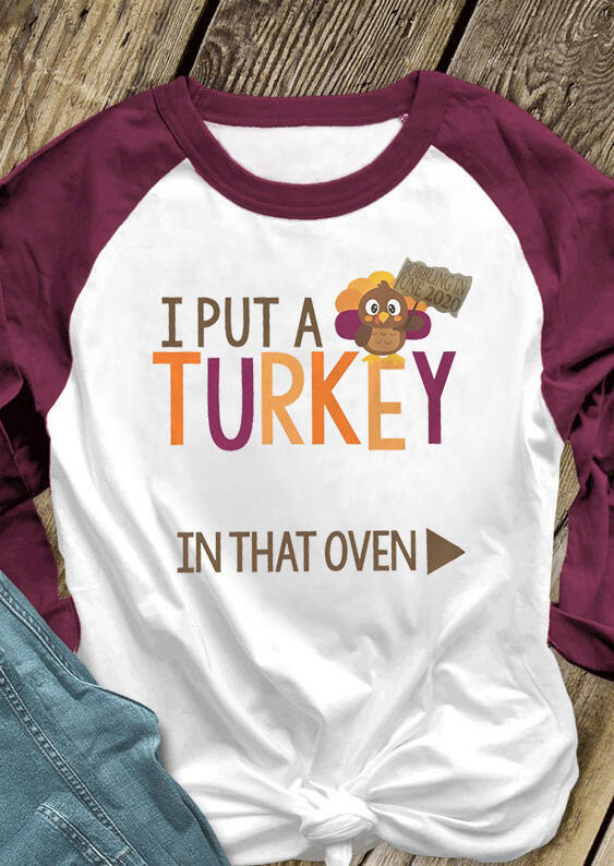 

Men Turkey T-Shirt Tee - White, 456376