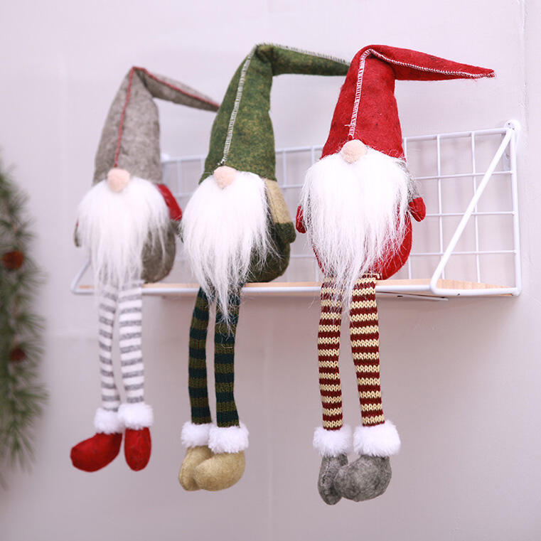 

Striped Gnomies Old Man Doll Christmas Decoration, Green, 459385