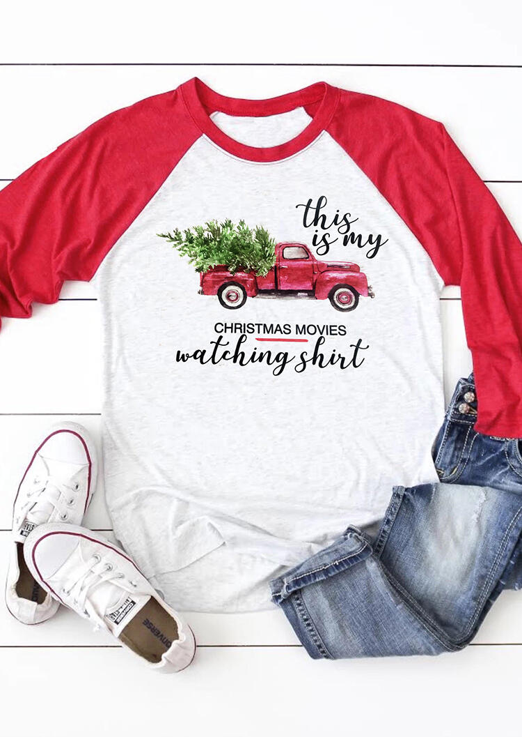 This Is My Christmas Movies Watching T-Shirt Tee - Light Grey