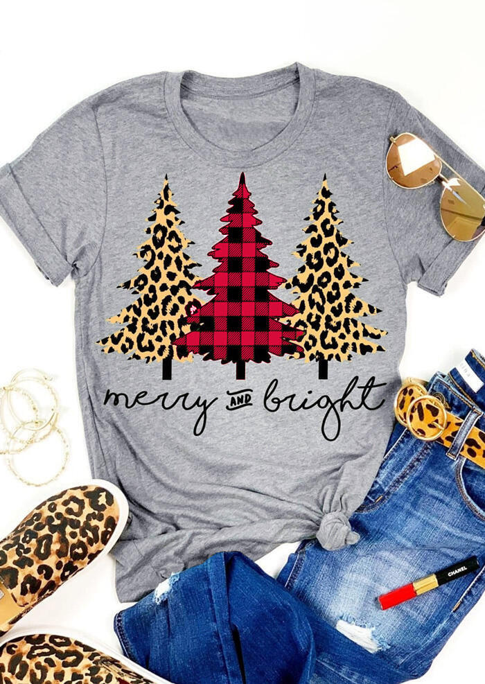 

Merry And Bright T-Shirt Tee - Gray, 459741
