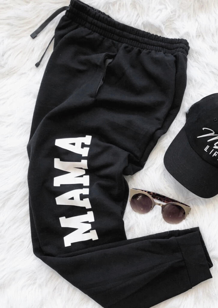 

Mama Drawstring Pocket Sweatpants - Black, 460766