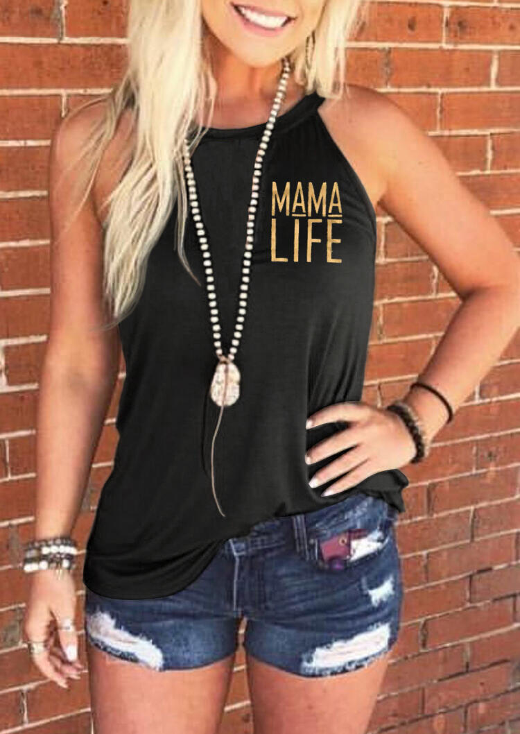 

Mama Life Halter Tank without Necklace - Black, 461247