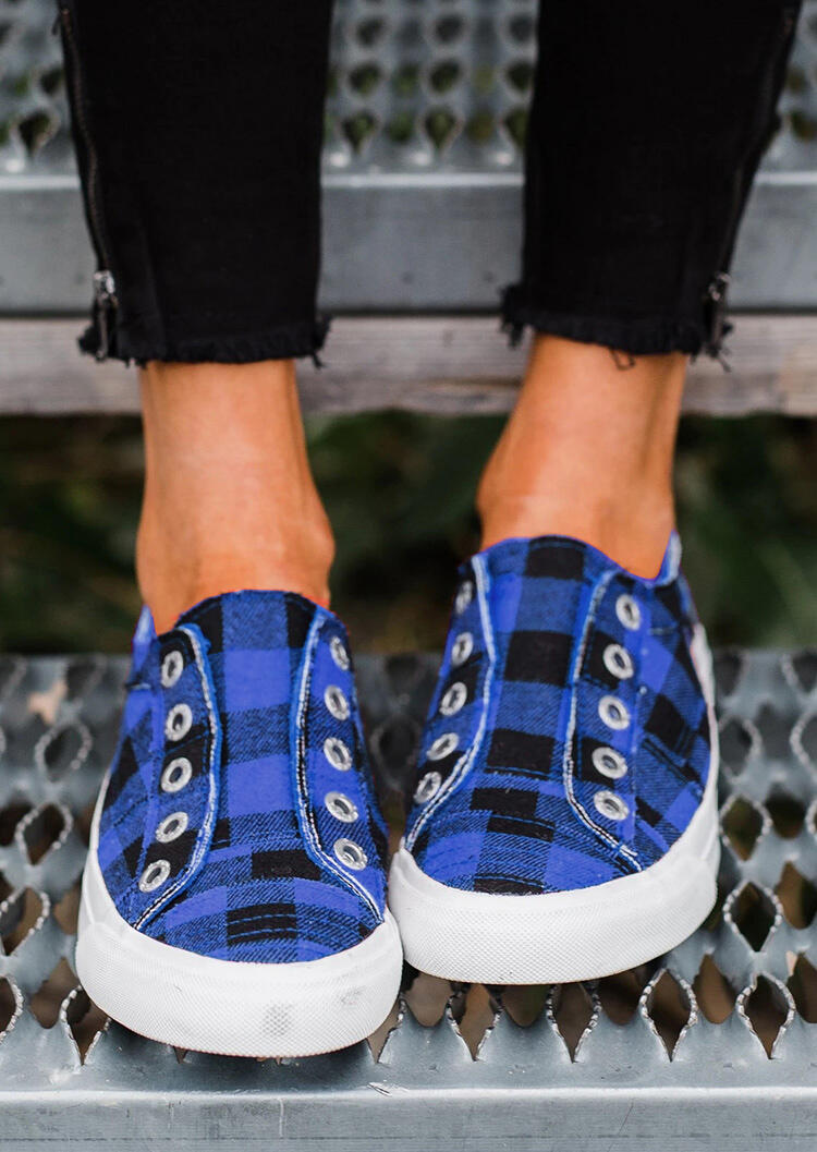 slip on round toe flat canvas sneakers