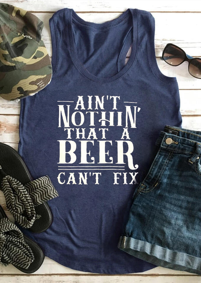 

Ain't Nothin' That A Beer Can't Fix Tank - Navy Blue, 462264